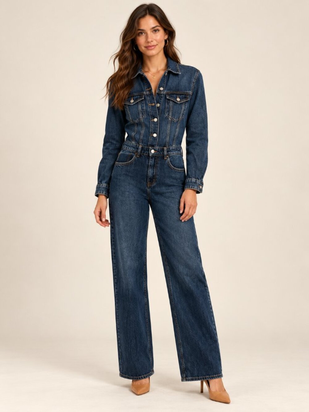 Zara Jean Jumpsuit Size Small